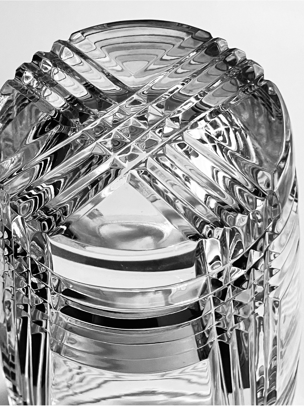 RALPH LAUREN Glen Plaid CRYSTAL VASE / 9 Inches / SLIGHT WEAR / Very Rare - Picture 9 of 12
